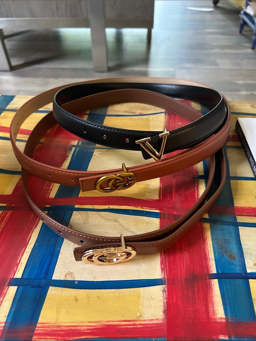 Women's Bundle of Tan, Brown and Black Belts All Adjustable New but no tags